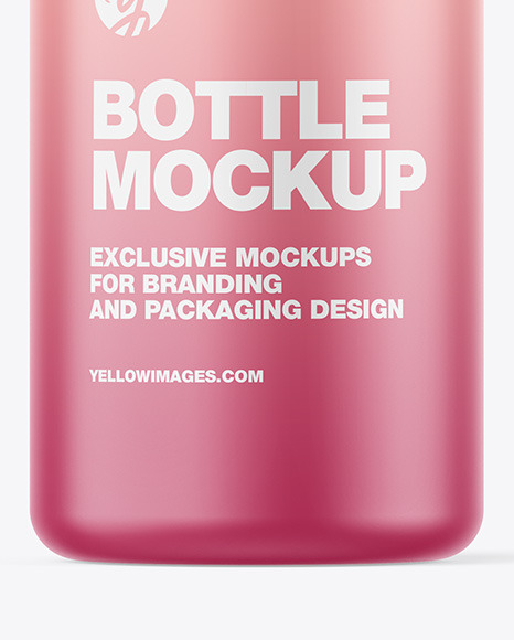 Matte Sanitizer Bottle w/ Closed Pump Mockup