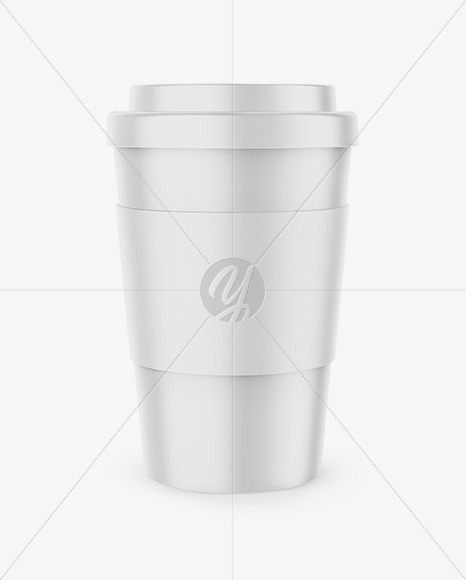 Reusable Coffee Cup With Holder Mockup