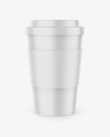 Reusable Coffee Cup With Holder Mockup