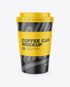 Reusable Coffee Cup With Holder Mockup