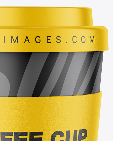 Reusable Coffee Cup With Holder Mockup