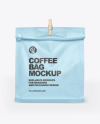 Matte Coffee Bag With Clip Mockup