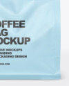 Matte Coffee Bag With Clip Mockup