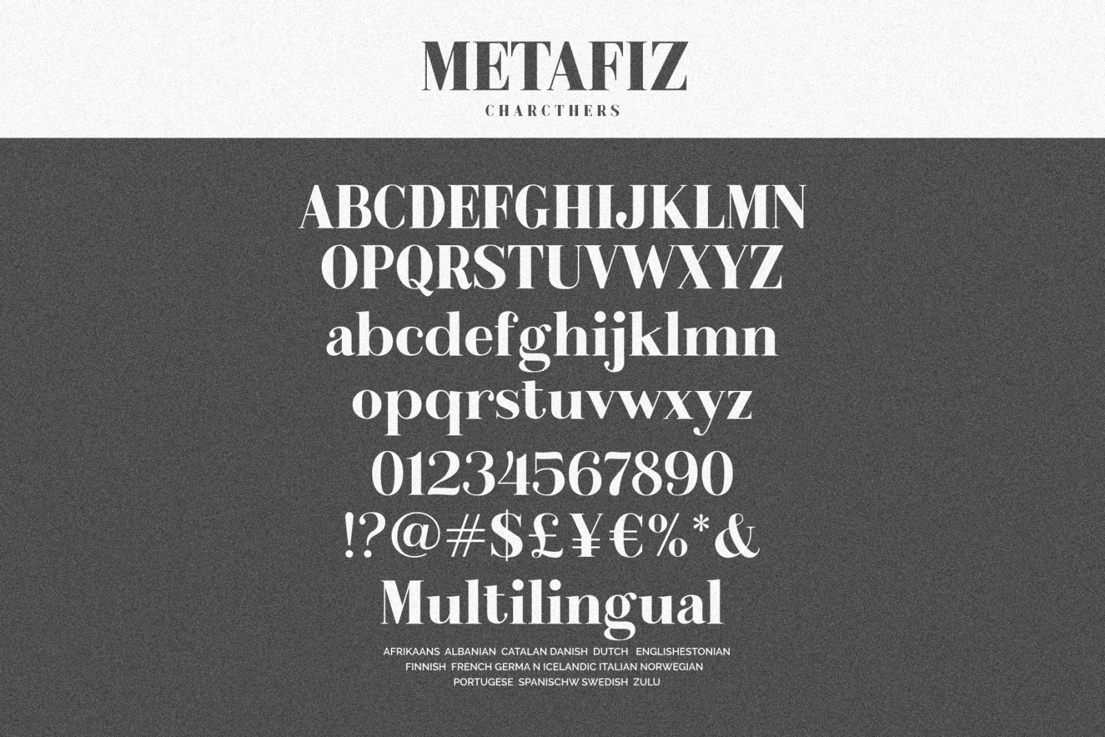 Metafiz - An elegant font