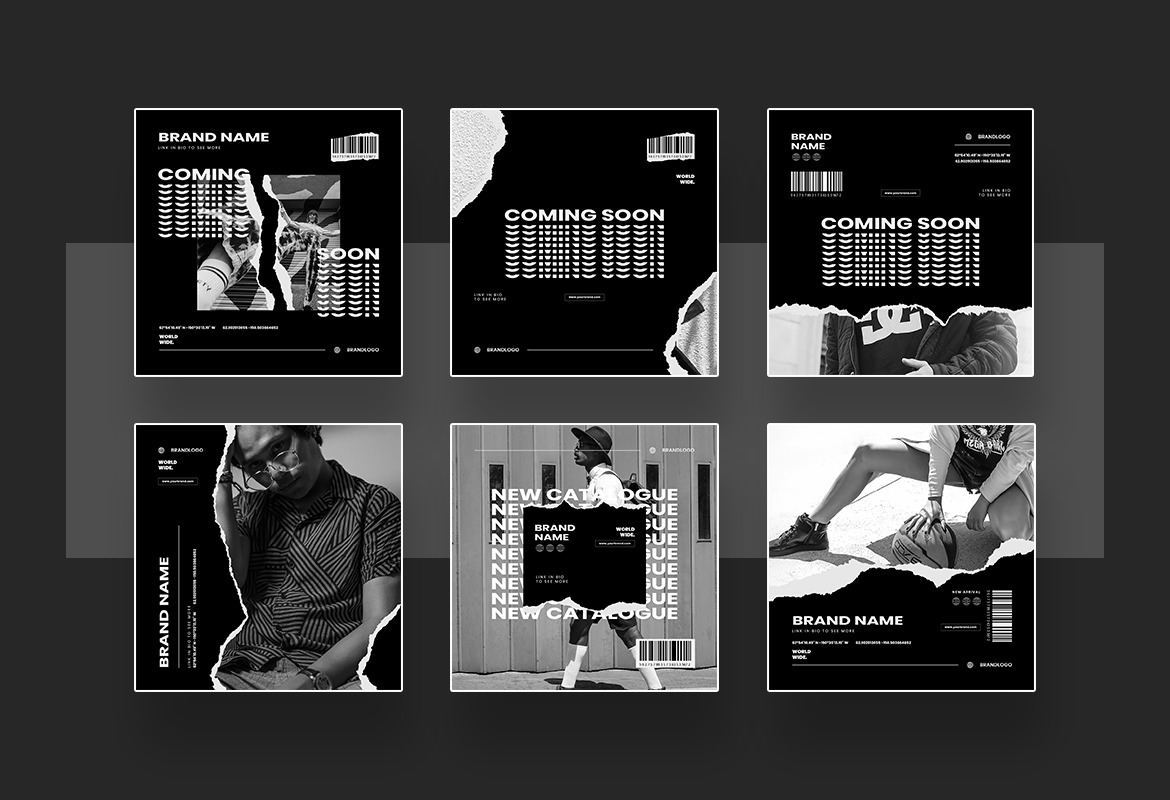 Urban Monochrome Instagram Post and Story Template