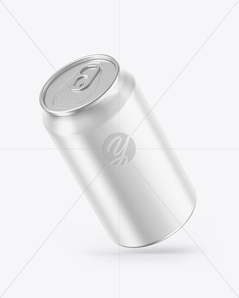 Metallic Drink Can w/ Glossy Finish Mockup