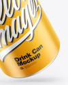 Metallic Drink Can w/ Glossy Finish Mockup