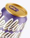 Metallic Drink Can w/ Glossy Finish Mockup