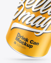 Metallic Drink Can w/ Glossy Finish Mockup