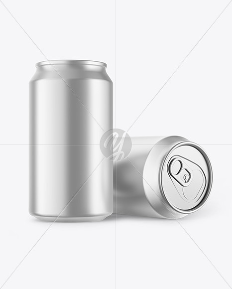 Matte Metallic Drink Cans Mockup