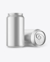 Matte Metallic Drink Cans Mockup