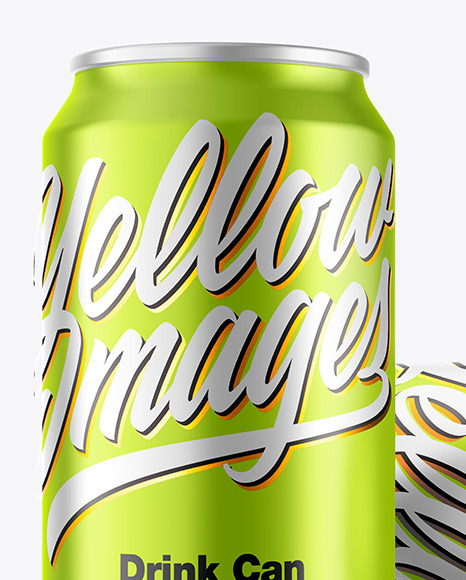 Matte Metallic Drink Cans Mockup