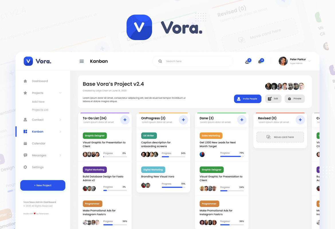 Vora - Saas Admin Dashboard UI Design Template