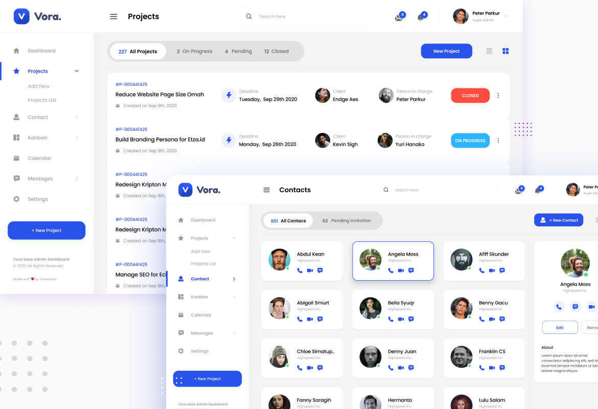 Vora - Saas Admin Dashboard UI Design Template Vora - Saas Admin Dashboard UI Design Template