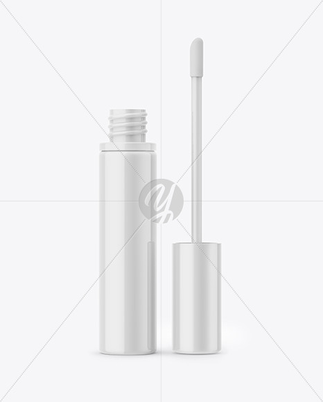 Opened Cosmetic Glossy Bottle Mockup