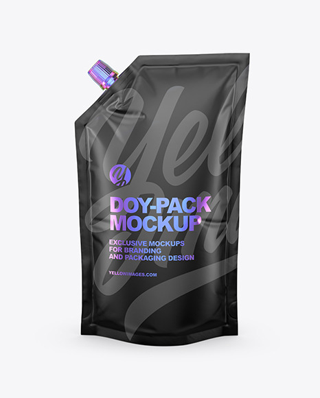 Matte Doy-Pack Mockup - Front View