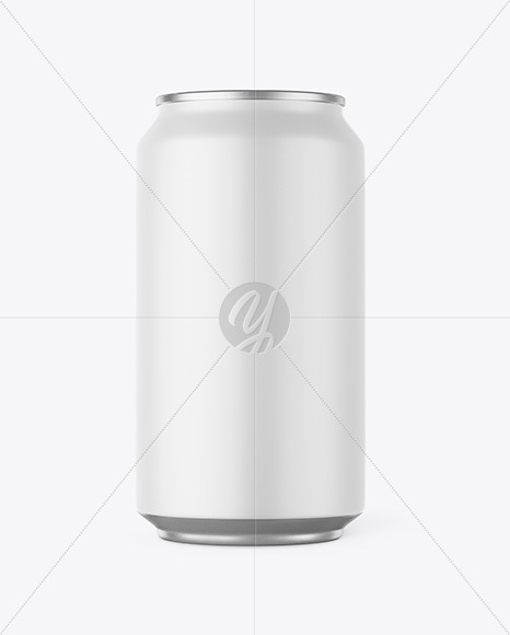 Aluminium Can With Matte Finish Mockup