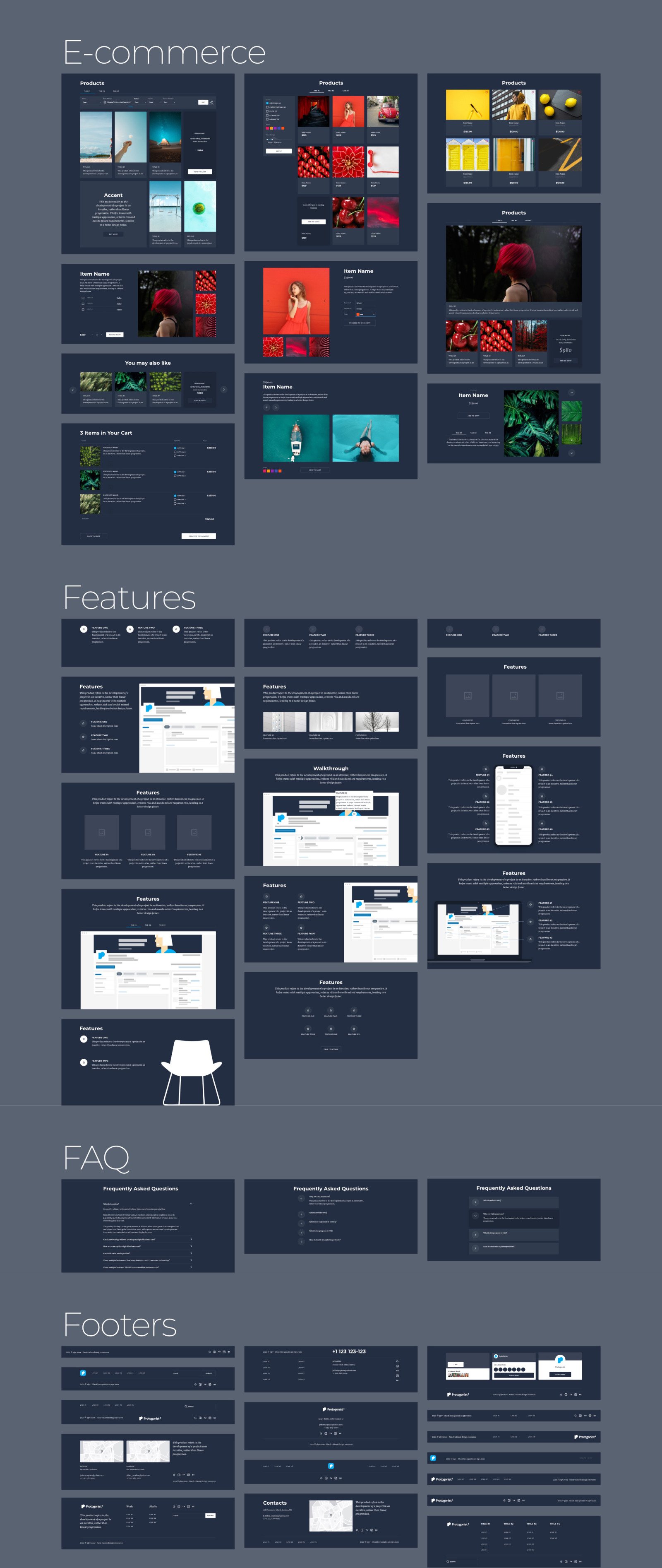 Protogonist 4 | Ultimate UI Kit for Landing Pages