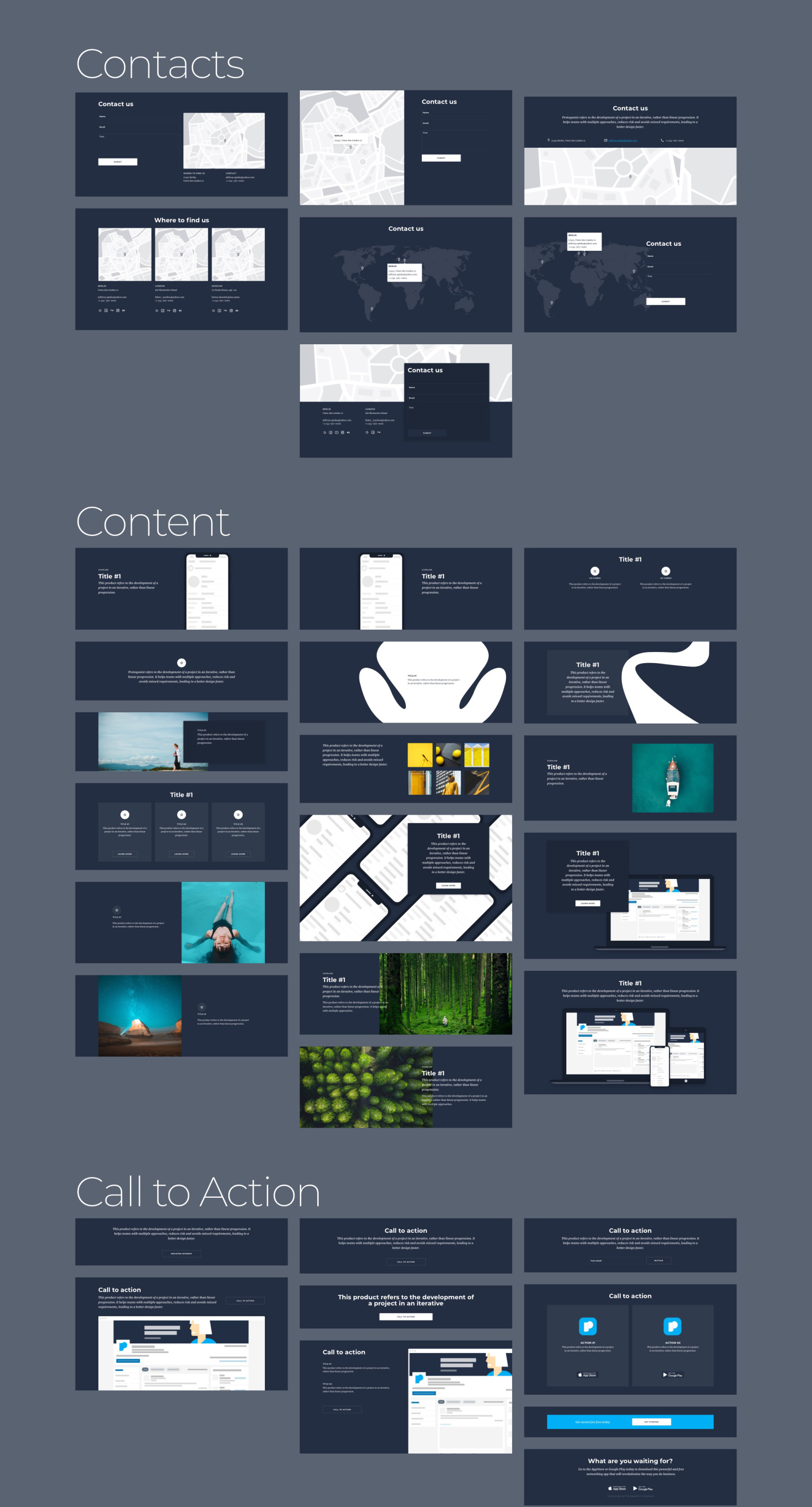 Protogonist 4 | Ultimate UI Kit for Landing Pages