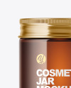 Amber Cosmetic Jar Mockup