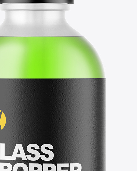 Frosted Glass Dropper Bottle Mockup