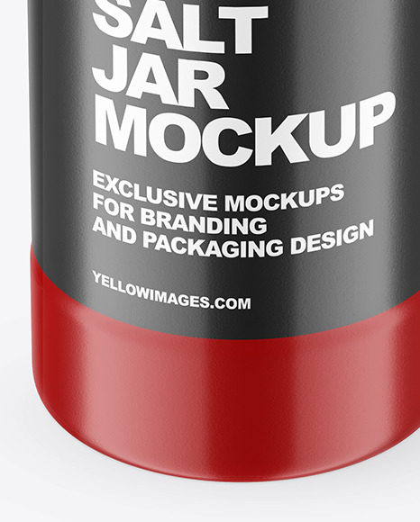 Opened Matte Salt Jar Mockup