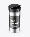 Opened Metallic Salt Jar Mockup