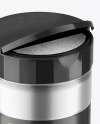 Opened Metallic Salt Jar Mockup