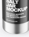 Opened Metallic Salt Jar Mockup