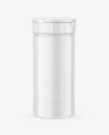 Glossy Clear Plastic Jar w/ Salt Mockup