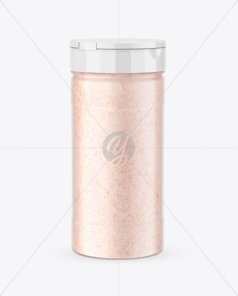 Matte Clear Jar with Pink Salt Mockup