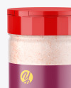 Matte Clear Jar with Pink Salt Mockup