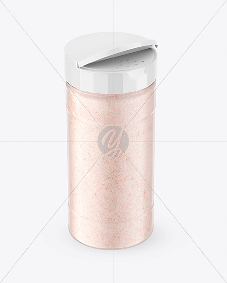 Matte Clear Jar with Pink Salt Mockup