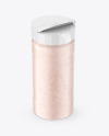 Matte Clear Jar with Pink Salt Mockup Matte Clear Jar with Pink Salt Mockup