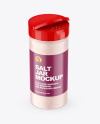 Matte Clear Jar with Pink Salt Mockup Matte Clear Jar with Pink Salt Mockup