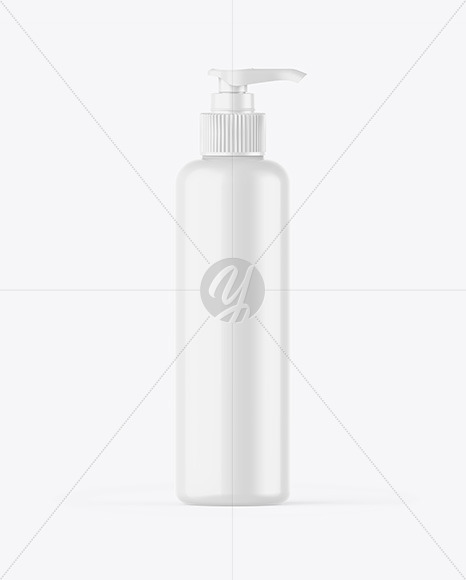 Glossy Bottle w/ Closed Pump Mockup