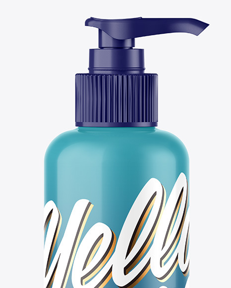 Glossy Bottle w/ Closed Pump Mockup