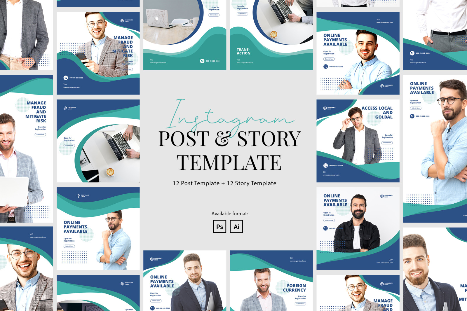 Elegant Corporate Instagram Post Story Template