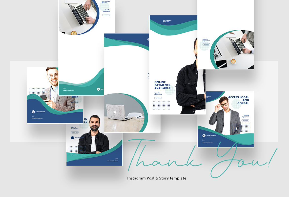 Elegant Corporate Instagram Post Story Template Elegant Corporate Instagram Post Story Template