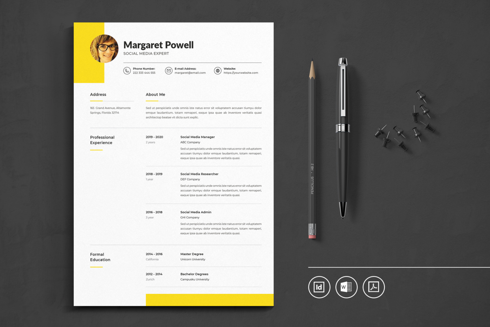 Big Bundle Professional CV Resume Indesign Template