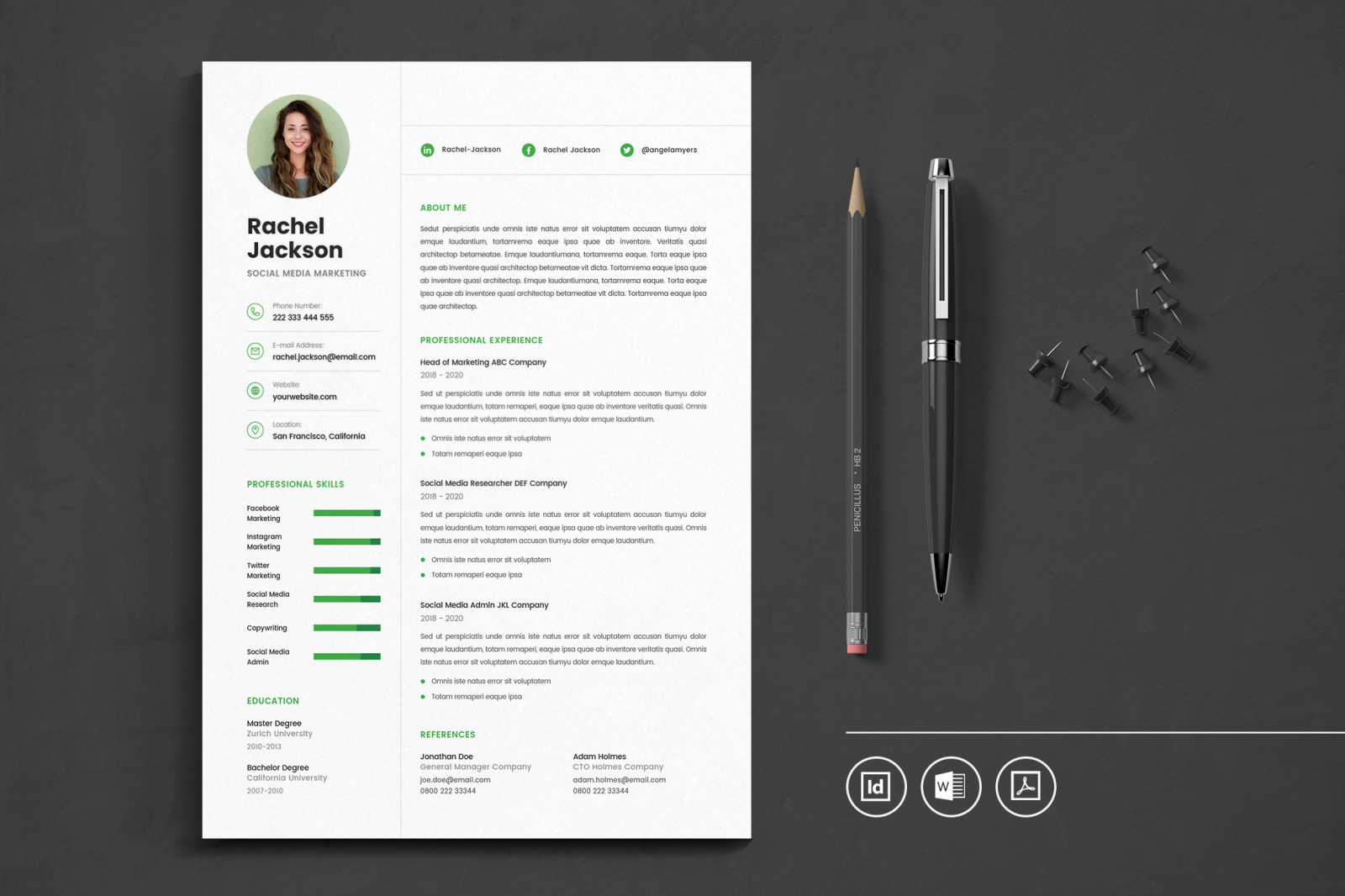 Big Bundle Professional CV Resume Indesign Template