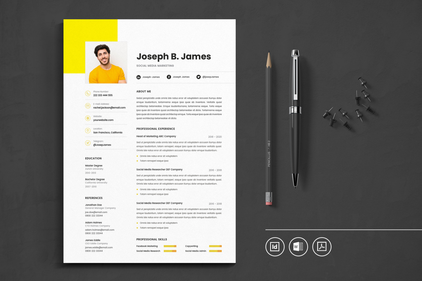 Big Bundle Professional CV Resume Indesign Template