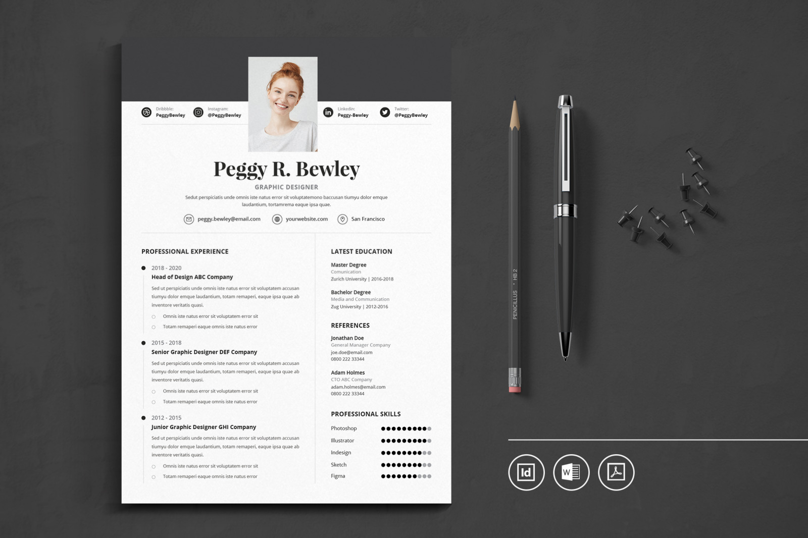 Big Bundle Professional CV Resume Indesign Template