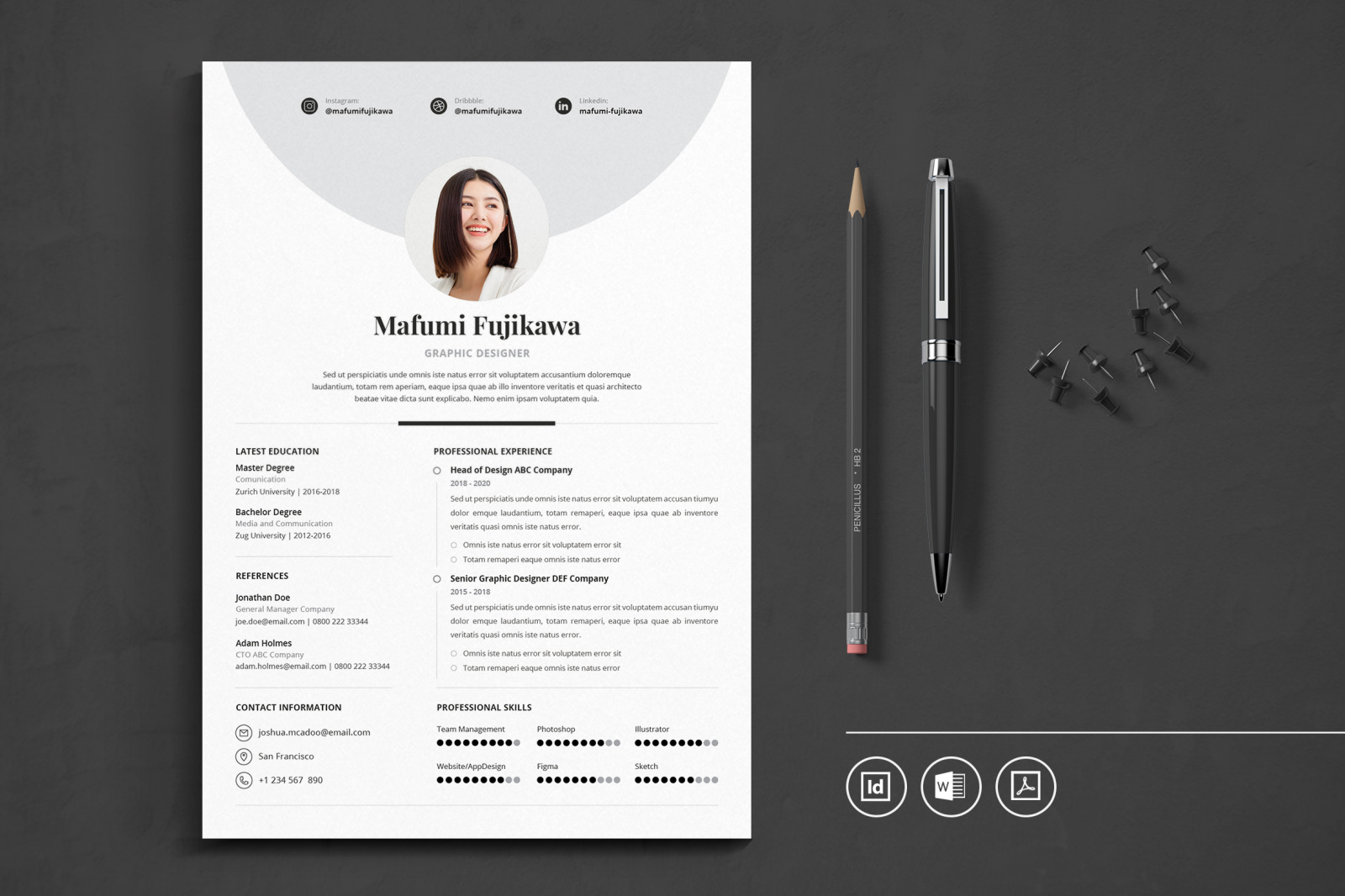 Big Bundle Professional CV Resume Indesign Template