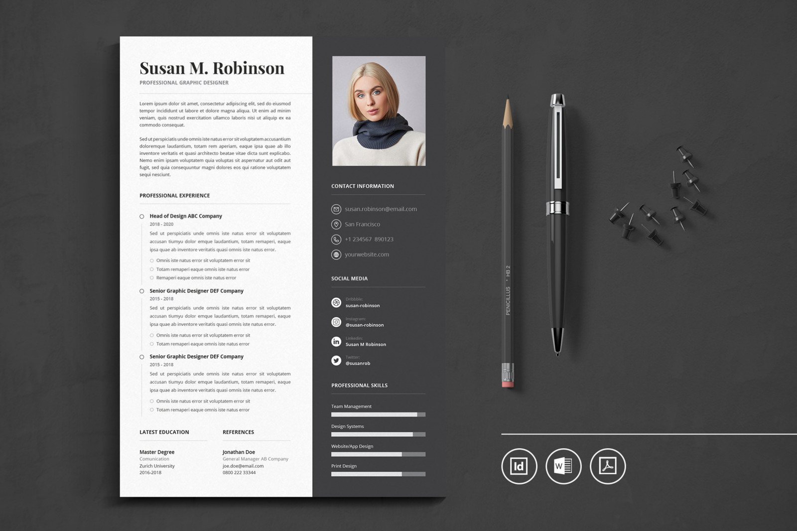 Big Bundle Professional CV Resume Indesign Template