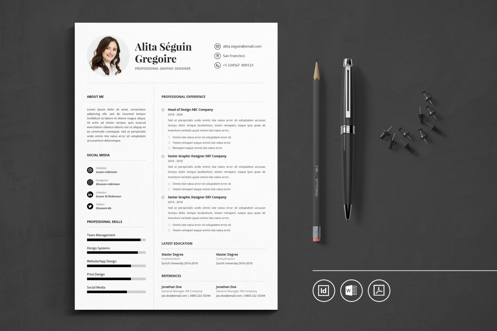 Big Bundle Professional CV Resume Indesign Template