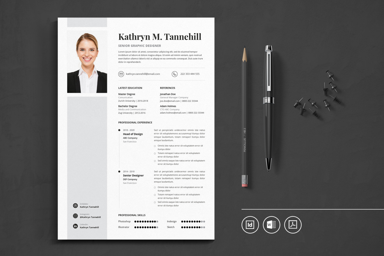 Big Bundle Professional CV Resume Indesign Template