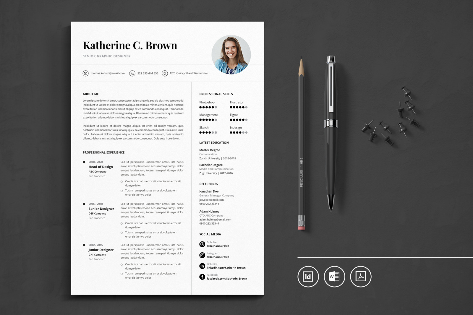 Big Bundle Professional CV Resume Indesign Template