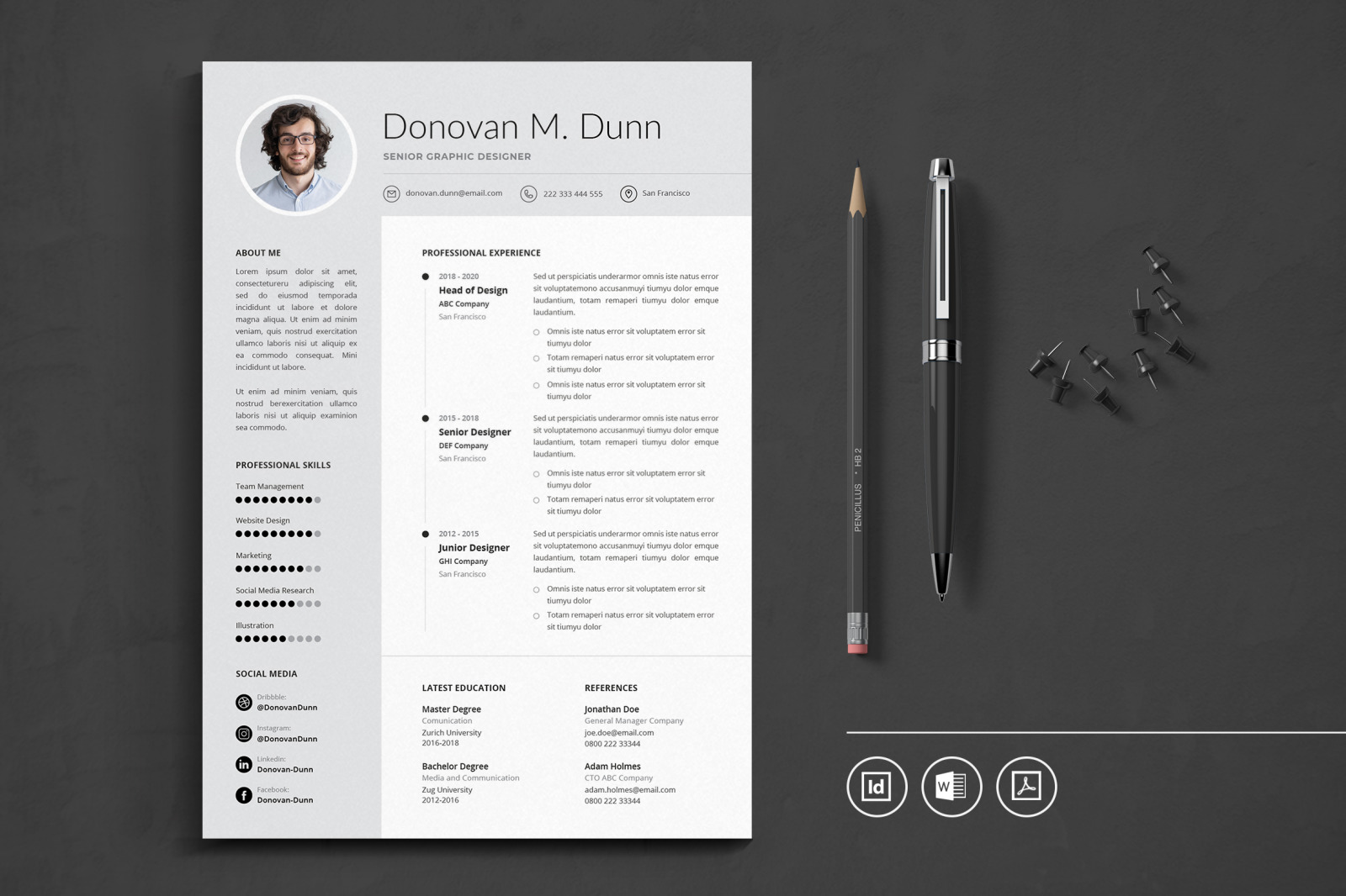 Big Bundle Professional CV Resume Indesign Template