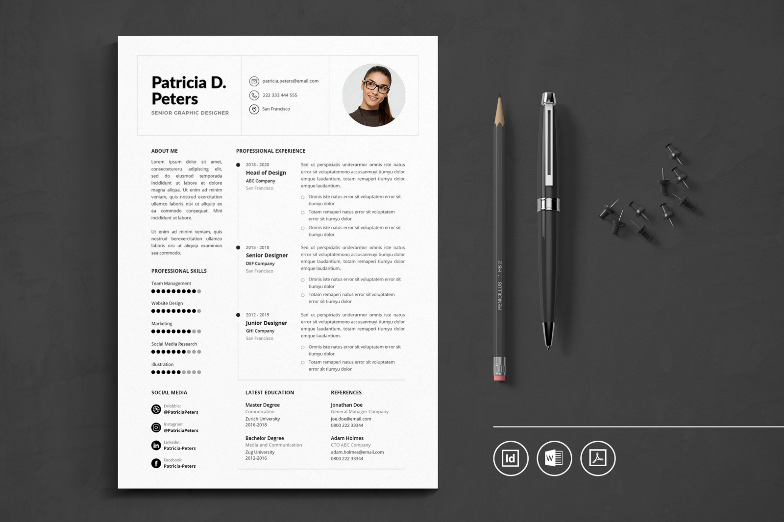 Big Bundle Professional CV Resume Indesign Template